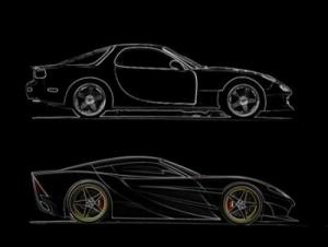 Рубен Заммит разработал эпатажный концептуальный спортмобиль X3 на базе Mazda RX-7.